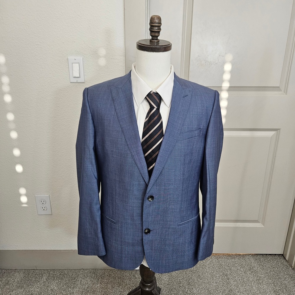 Hugo Boss Men's Slate Blue Two-Button Sport Coat